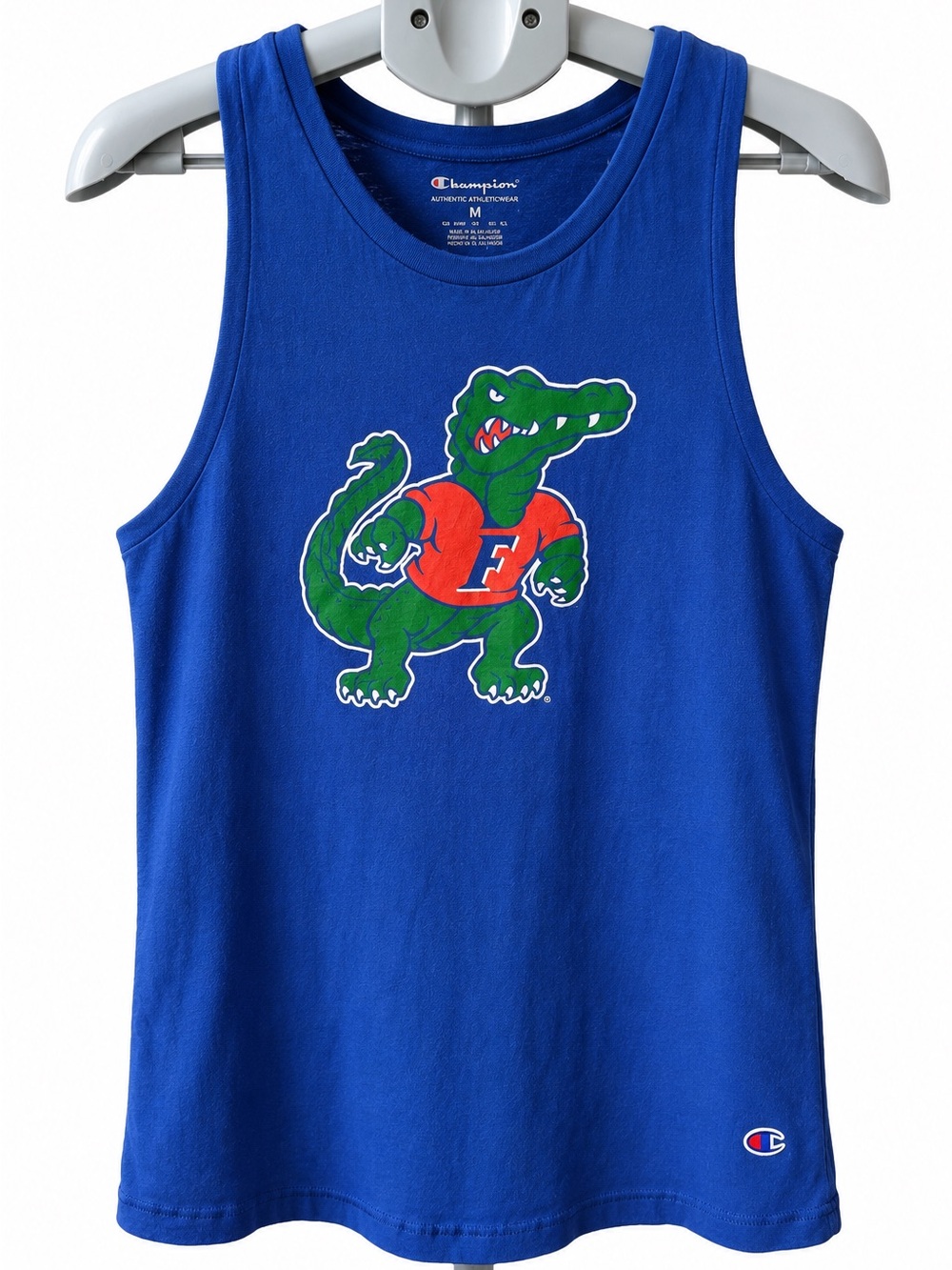 Champion Florida Gators Albert Mascot Tank Top Blue Womens M 100% Cotton